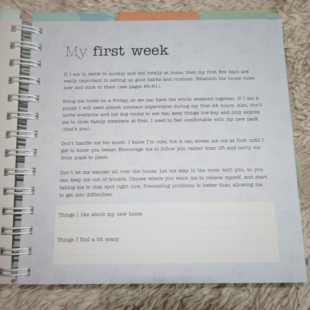 My Dog's Journal (scrapbook / baby book for dogs), Spiral, Hard Cover, NWT - Picture 8 of 11
